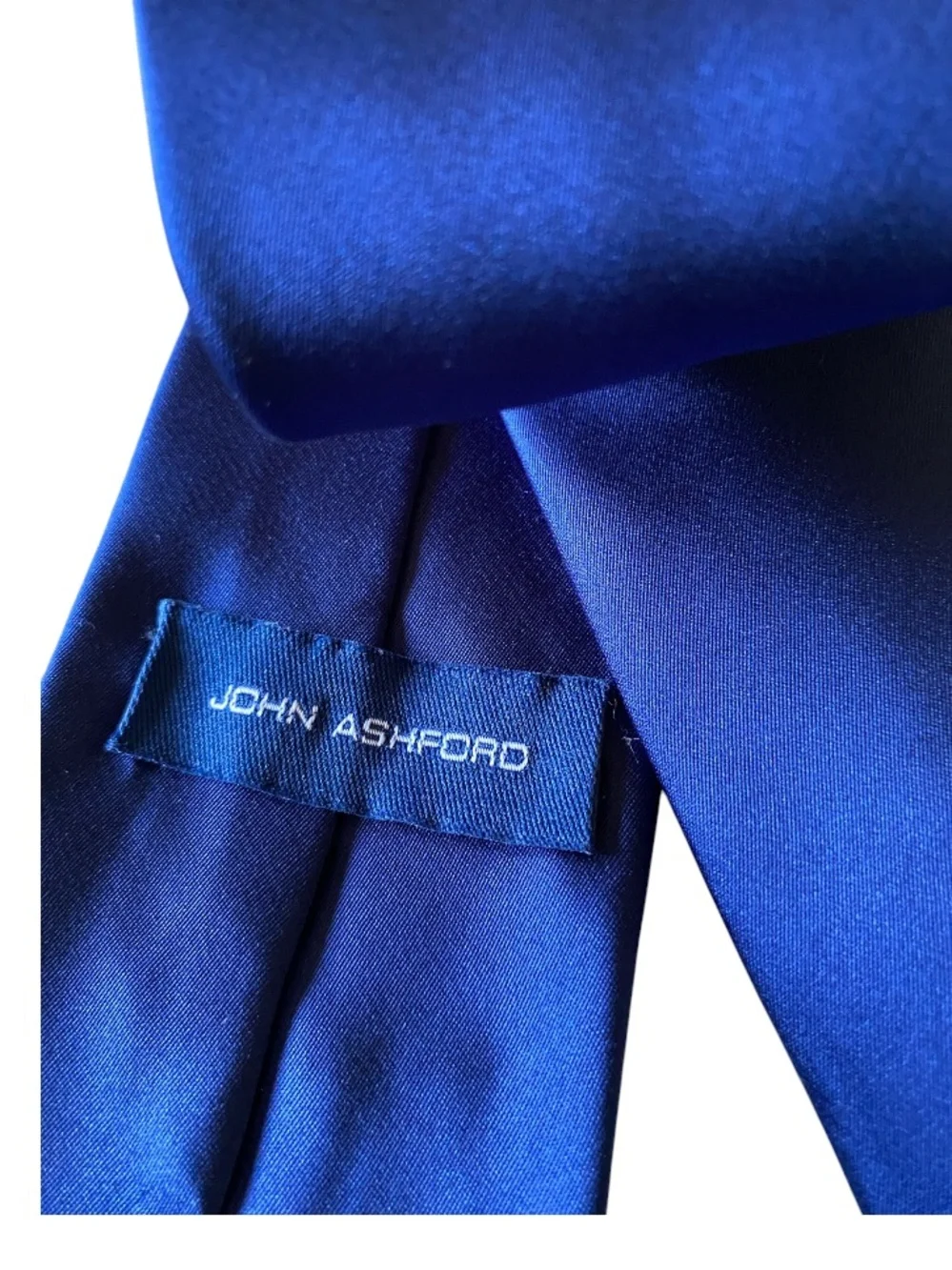 JOHN ASHFORD Navy Blue Handmade Necktie Men’s TIE